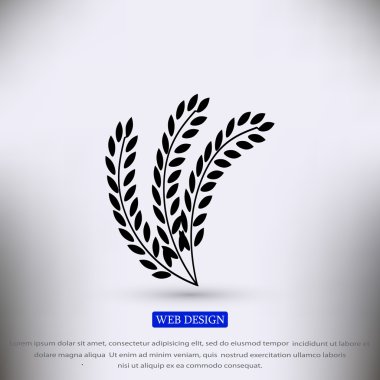 Buğday düz simgesi