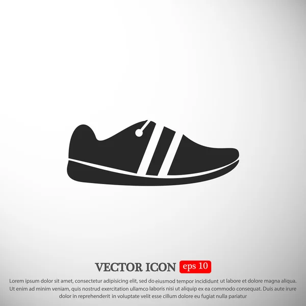 Chaussure icône plate — Image vectorielle