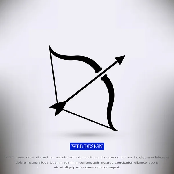 Icône arc de Cupidon — Image vectorielle