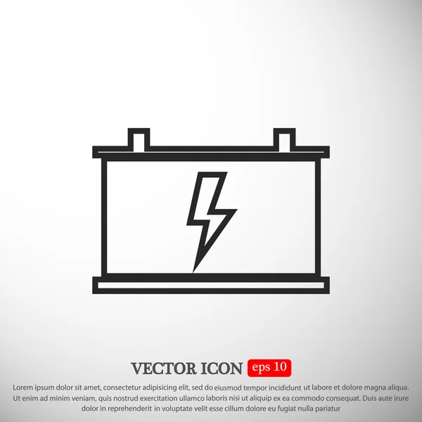 Car battery icon — Stock Vector