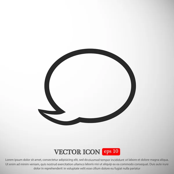 Bulle vocale icône plate — Image vectorielle