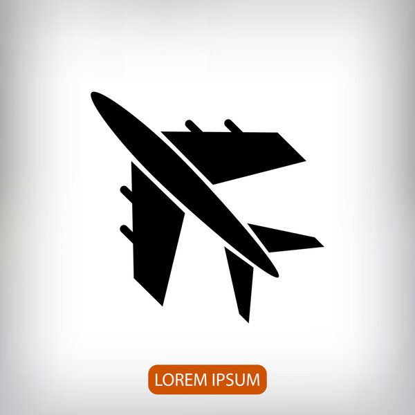 plane flat icon
