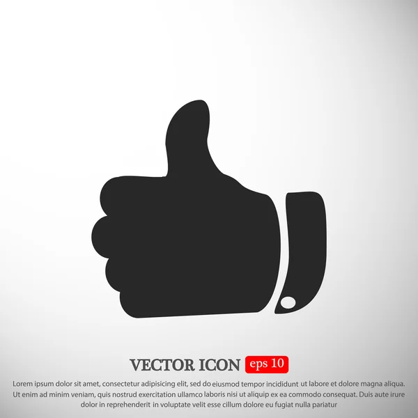 Thumb up symbol icon — Stock Vector