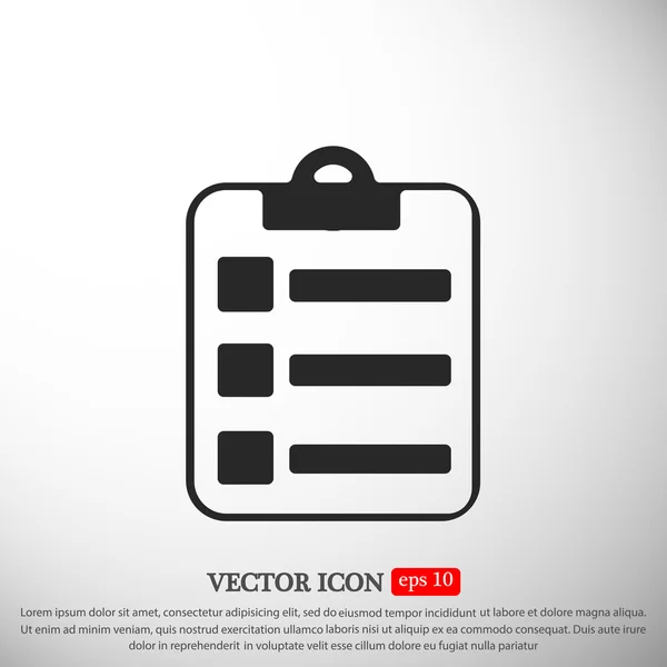 Ícone da área de transferência relatório — Vetor de Stock