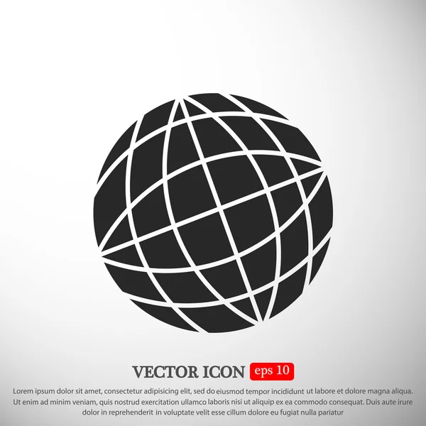 Globe Flat Ikon — Stock vektor