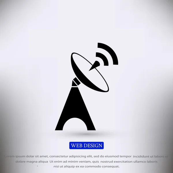 Icône antenne satellite — Image vectorielle