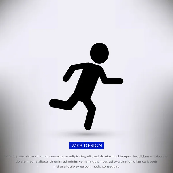 Running Man Ikone — Stockvektor