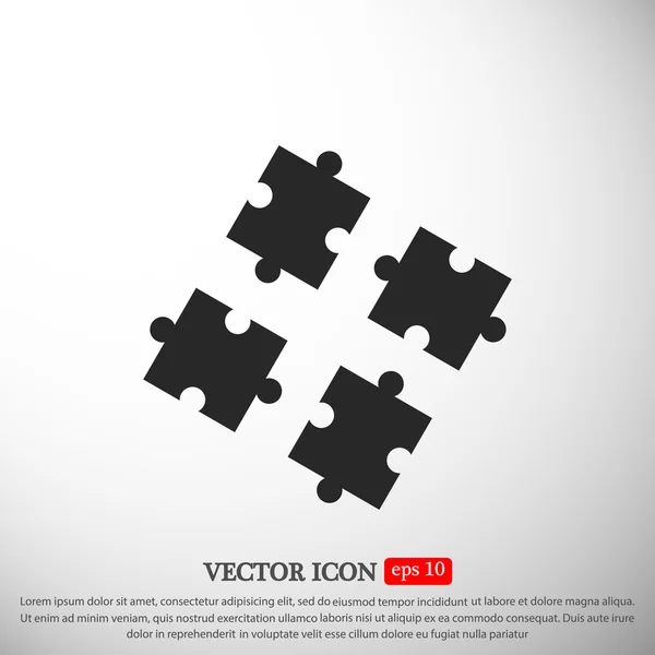 Puzzle pieces icon — Stock Vector