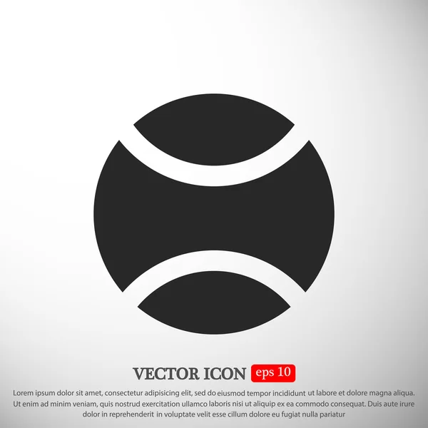 Tennis ball flat icon — Stock Vector