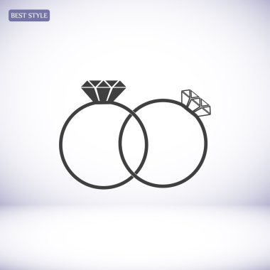 Yüzük düz simgesi