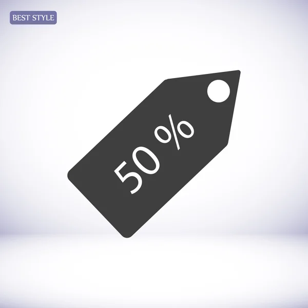 50% icono de etiqueta — Vector de stock