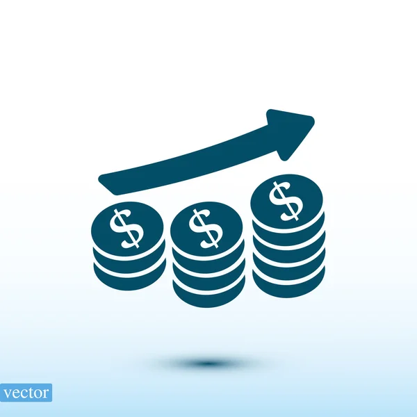 Pengar platt ikon — Stock vektor
