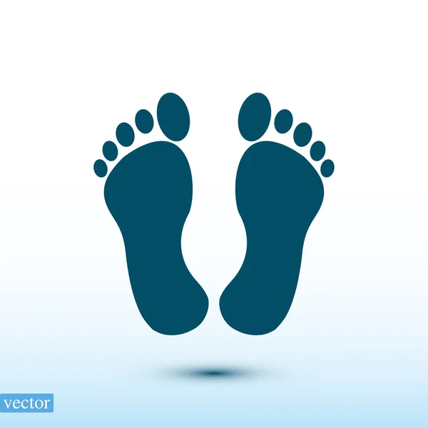 Fußabdrücke Vektor-Symbol — Stockvektor