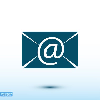 e- posta iletisi düz simgesi