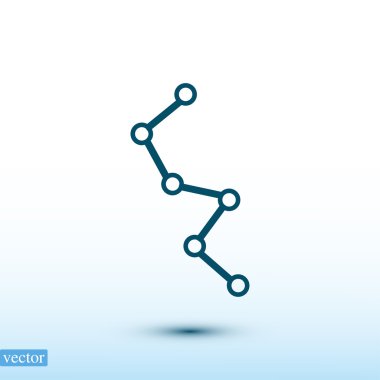 Diyagram düz simgesi