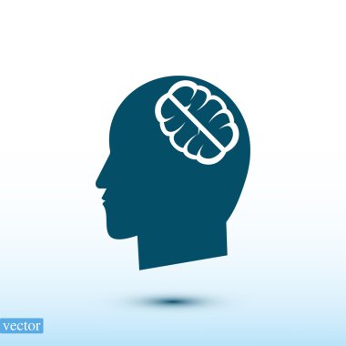Beyin düz simgesi