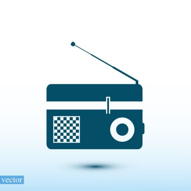 radyo düz simgesi