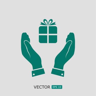 elinde hediye simgesi