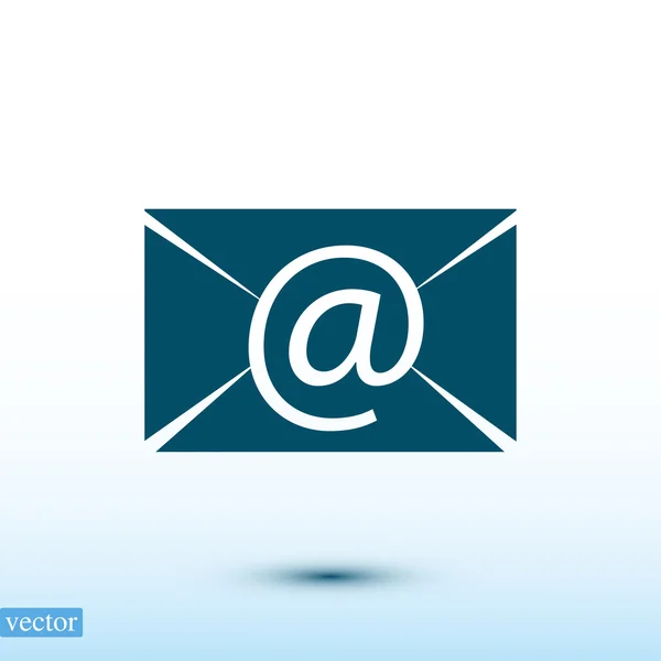 Messaggio email icona piatta — Vettoriale Stock