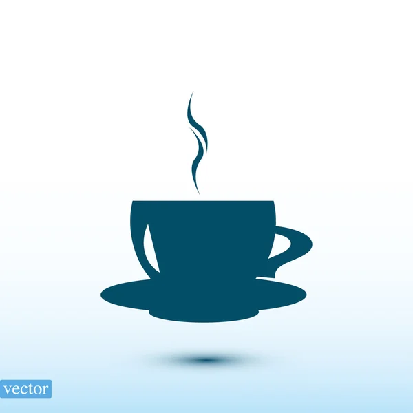 Icono plano de café — Vector de stock
