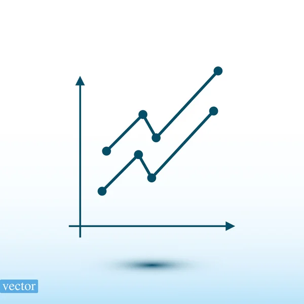 Diagram diagram Ikon — Stock vektor