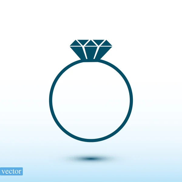 Ring lapos ikon — Stock Vector