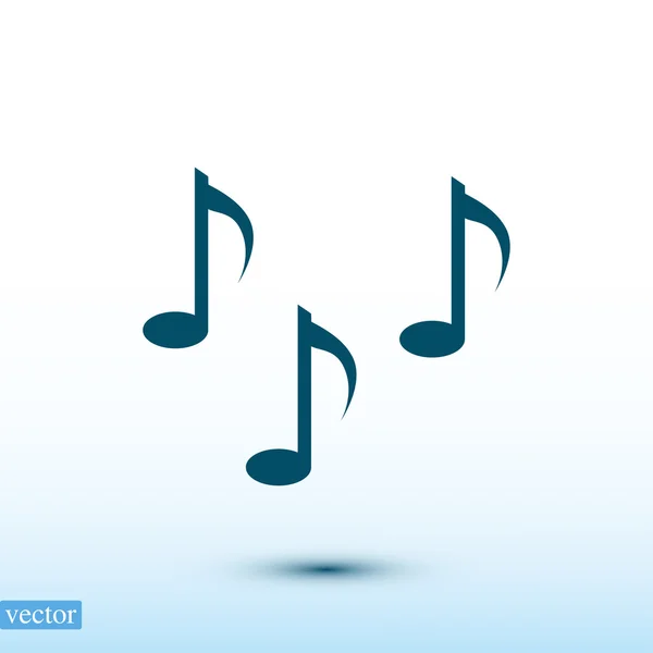 Music flat icon — Stock Vector