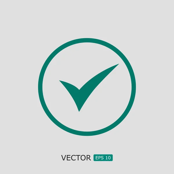 Ok icono plano — Vector de stock