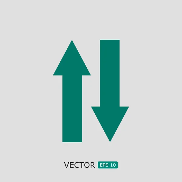 Arriba y abajo icono de flechas — Vector de stock