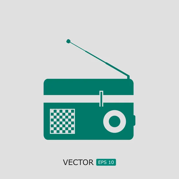 Radio icône plate — Image vectorielle