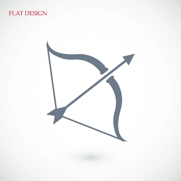 Bow flat ikonen — Stock vektor