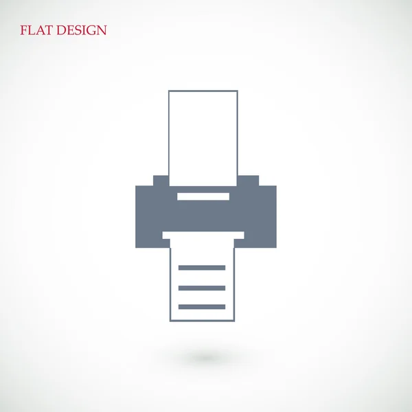 Imprimante icône plate — Image vectorielle