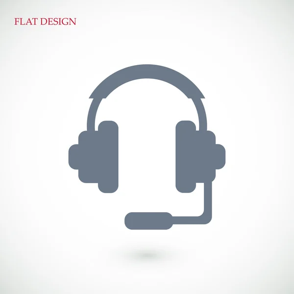 Headphones flat icon — стоковый вектор