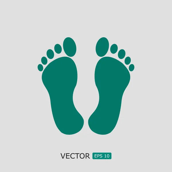 Pies Icono plano — Vector de stock