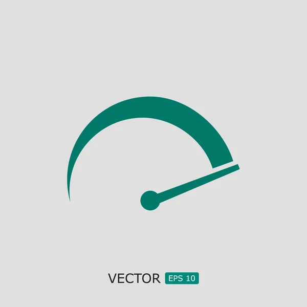 Icono plano del velocímetro — Vector de stock