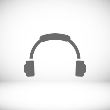  heandsphones düz simgesi