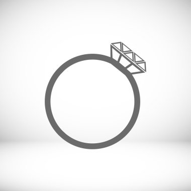 Yüzük düz simgesi