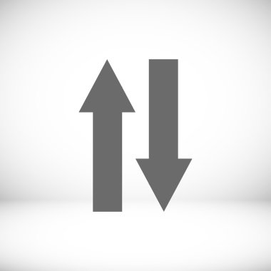 yukarı ve aşağı okları simge