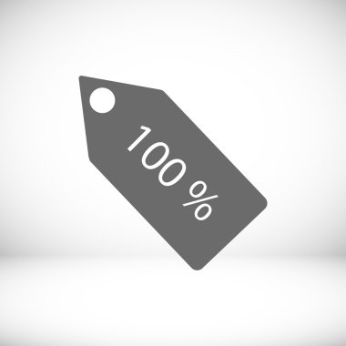 % 100 bir ses etiketi simgesi