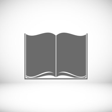 Açık kitap düz simgesi