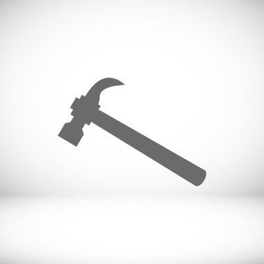 Çekiç düz simgesi