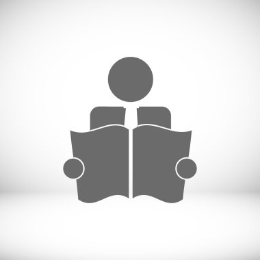 kitap okuyucu işareti simgesi