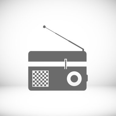 radyo düz simgesi