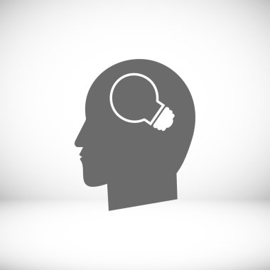 Yaratıcı fikirler ampul simgesi