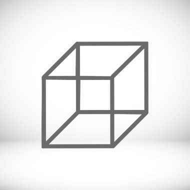 küp düz simgesi