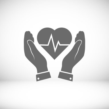 Kalp ve el simgesi