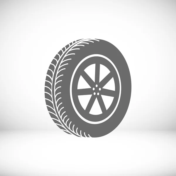 Hjulet flat ikonen — Stock vektor