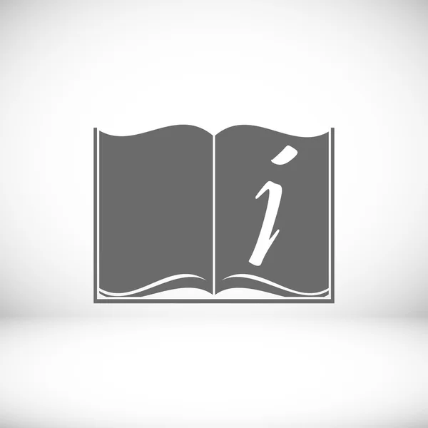 Open boek plat pictogram — Stockvector