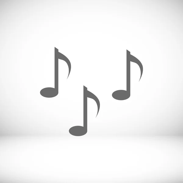 Música icono plano — Vector de stock