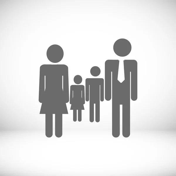 Icona silhouette famiglia — Vettoriale Stock